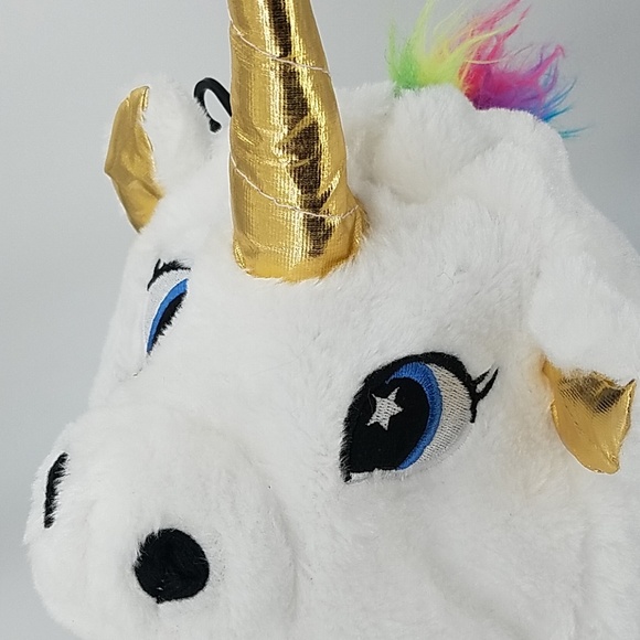 ⚡🎈➡️NWT Unicorn Faux Fur Hat Pom - Picture 2 of 7